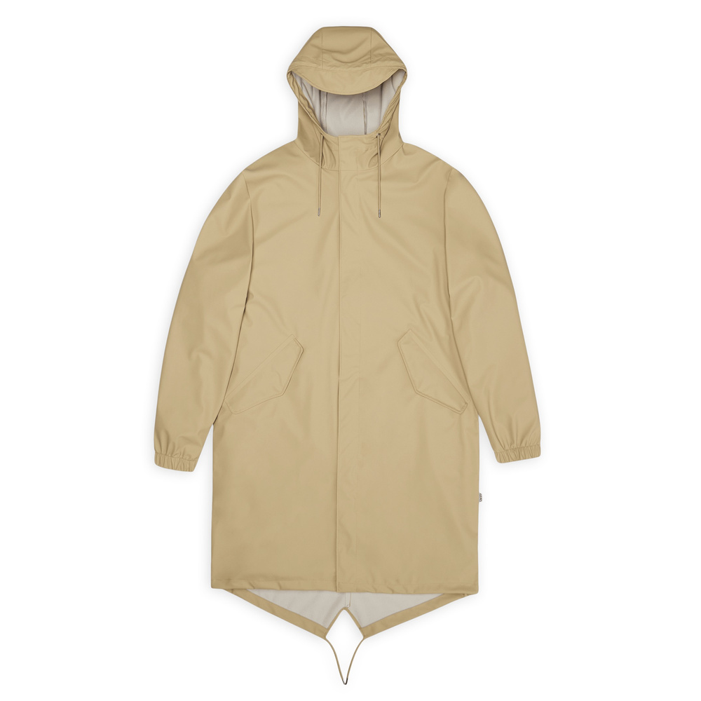 Rains płaszcz przeciwdeszczowy unisex FISHTAIL PARKA W3 18140 24 SAND