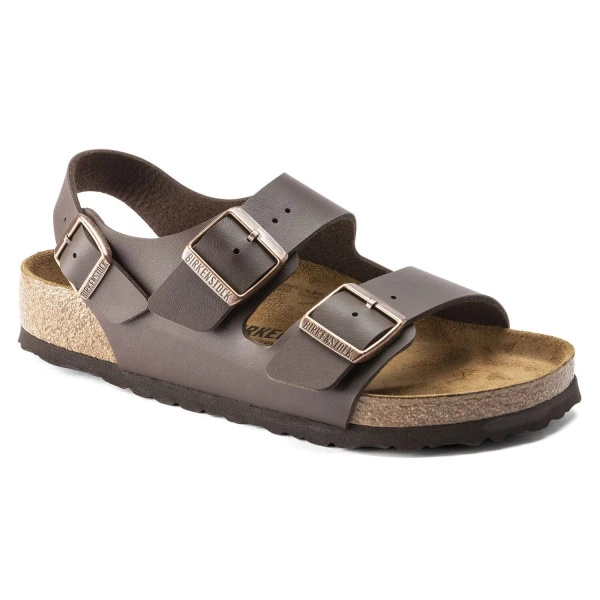 Birkenstock men's Milano BS 0034701 DARK BROWN sandals (standard width)