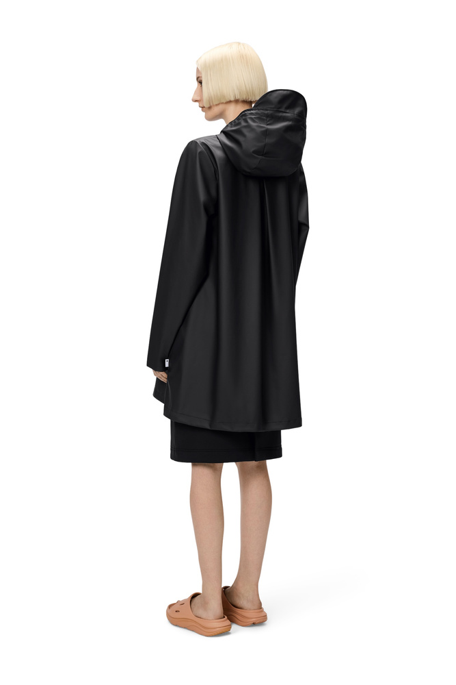 Rains women's raincoat A-LINE W JACKET W3 18050 01 BLACK