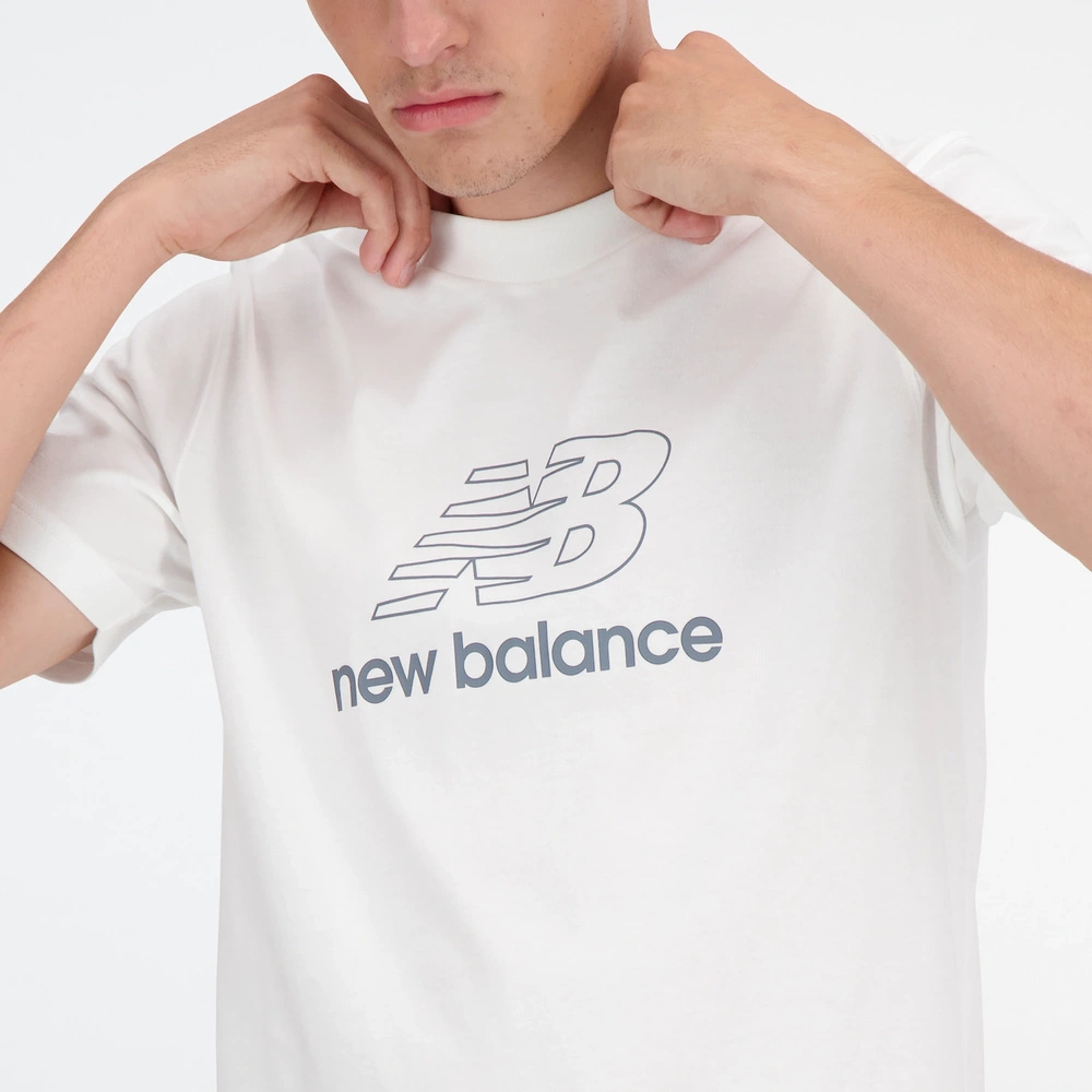 New Balance herren-T-Shirt S/S GRAPHIC V FLYING NB BR WT MT41906WT