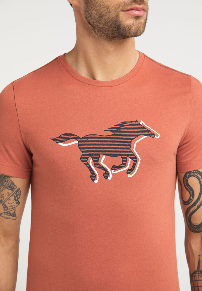 Mustang Herren Aaron C Print t-shirt 1009522 7103