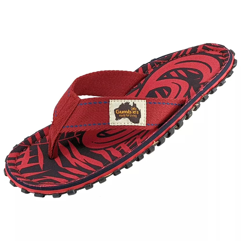 Gumbies unisex Islander Flips-Flop RED G