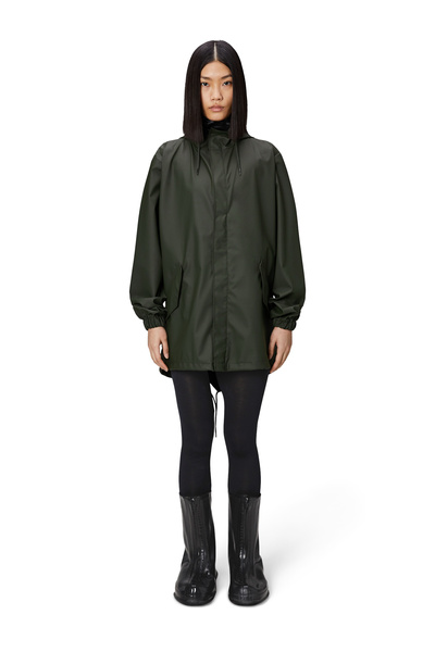 Rains płaszcz przeciwdeszczowy unisex FISHTAIL JACKET W3 18010 03 GREEN