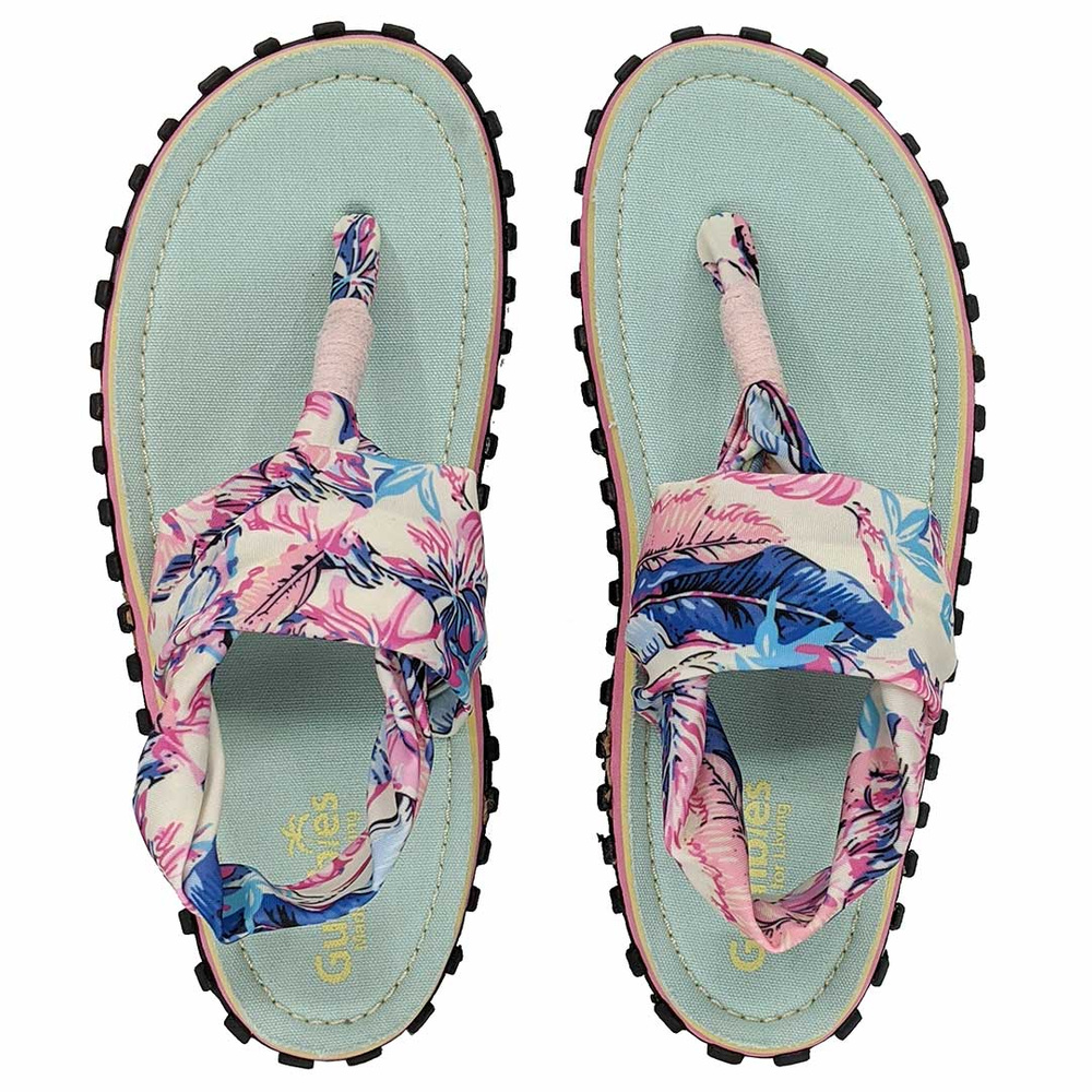 Gumbies - Damen Slingback Flip Flops - Mint/Pink