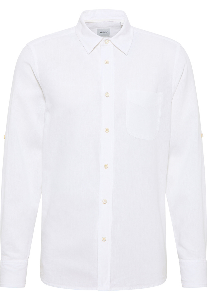 Mustang men's CLEMENS LINEN COTTON shirt 1014356-2045