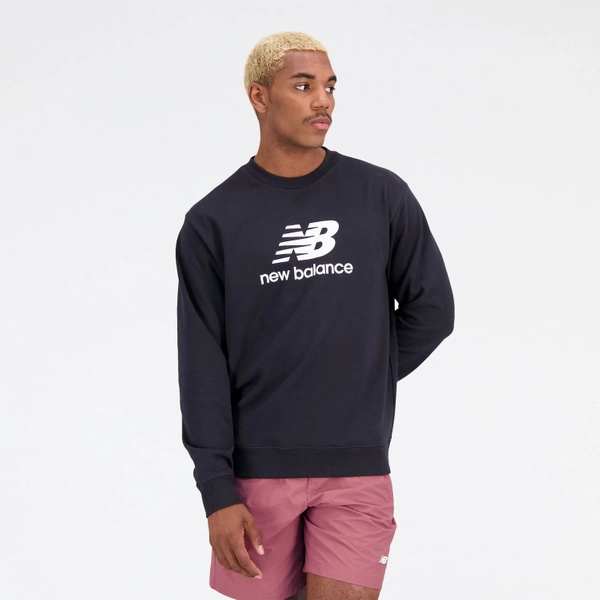 New Balance Herren Sweatshirt ESSENTIALS STACKED LOGO FRENC BK MT31538BK