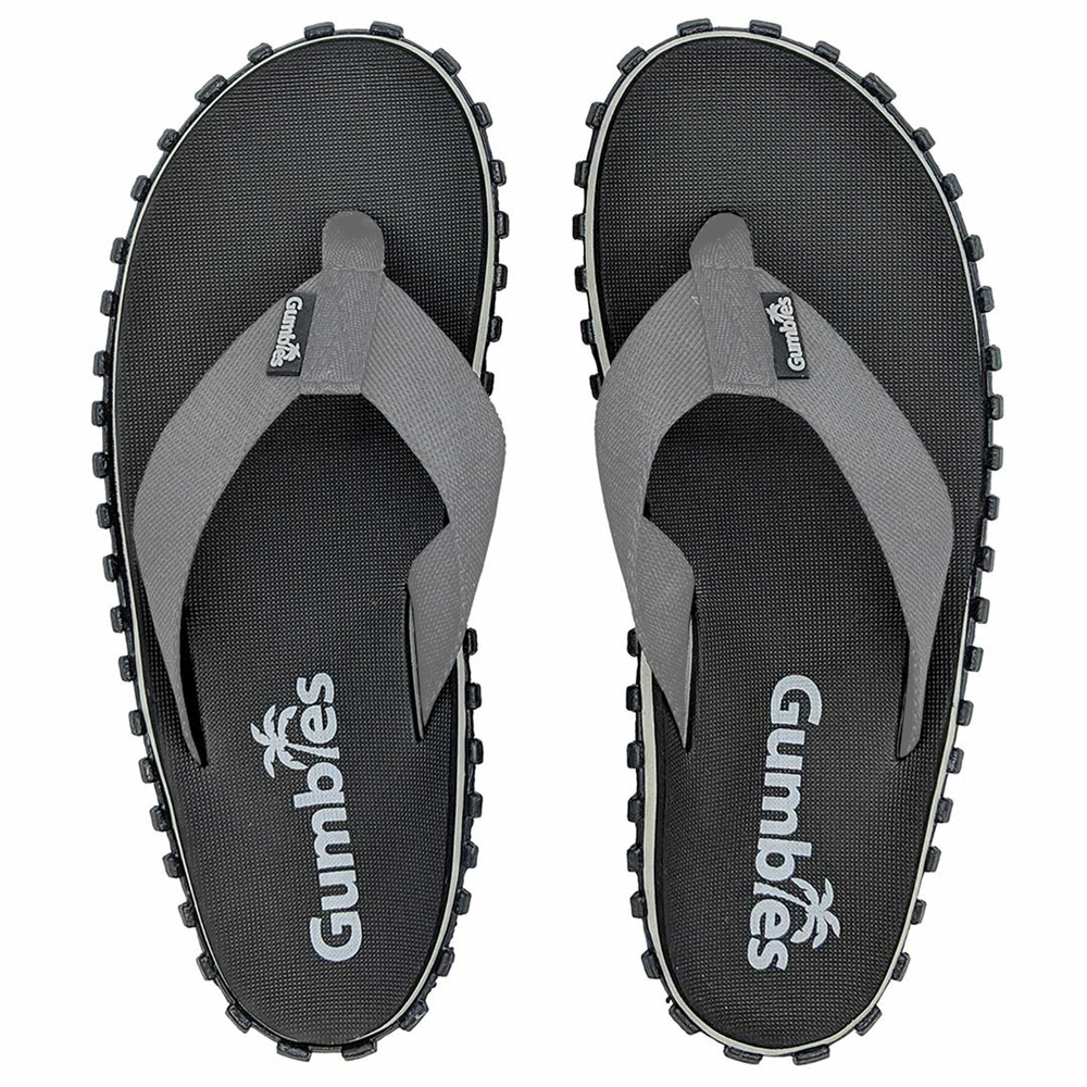 Gumbies japonki unisex Duckbill Flip Flops - czarno-szare