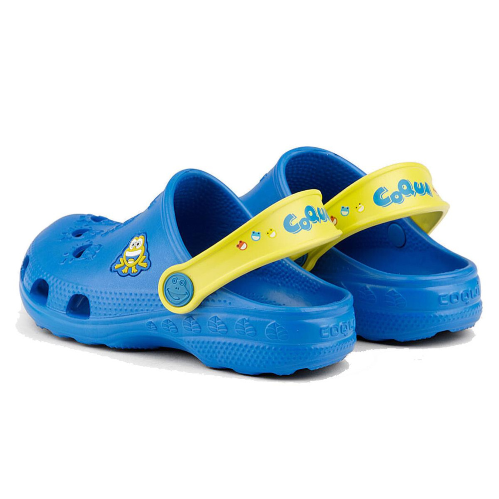 Coqui Little Frog children's clogs 8701-100-2013 Royal/Citrus