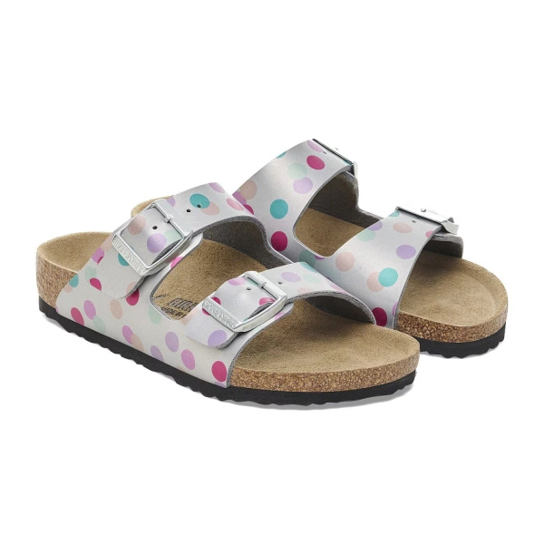 Birkenstock sandals Arizona KIDS BS 1029805 ELECTRIC METALLIC DOST SILVER (standard width)