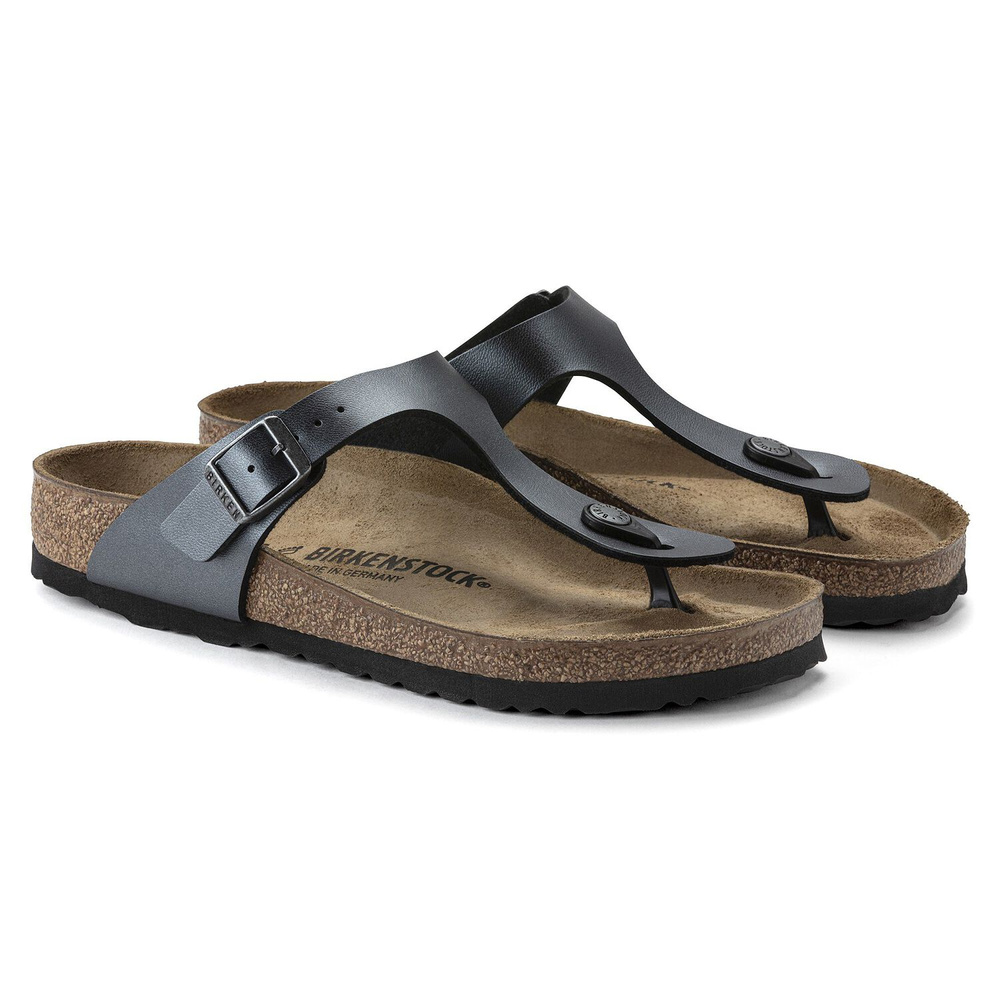 Birkenstock unisex flip flops GIZEH BS 1021428 METALLIC BLACK (standard width)