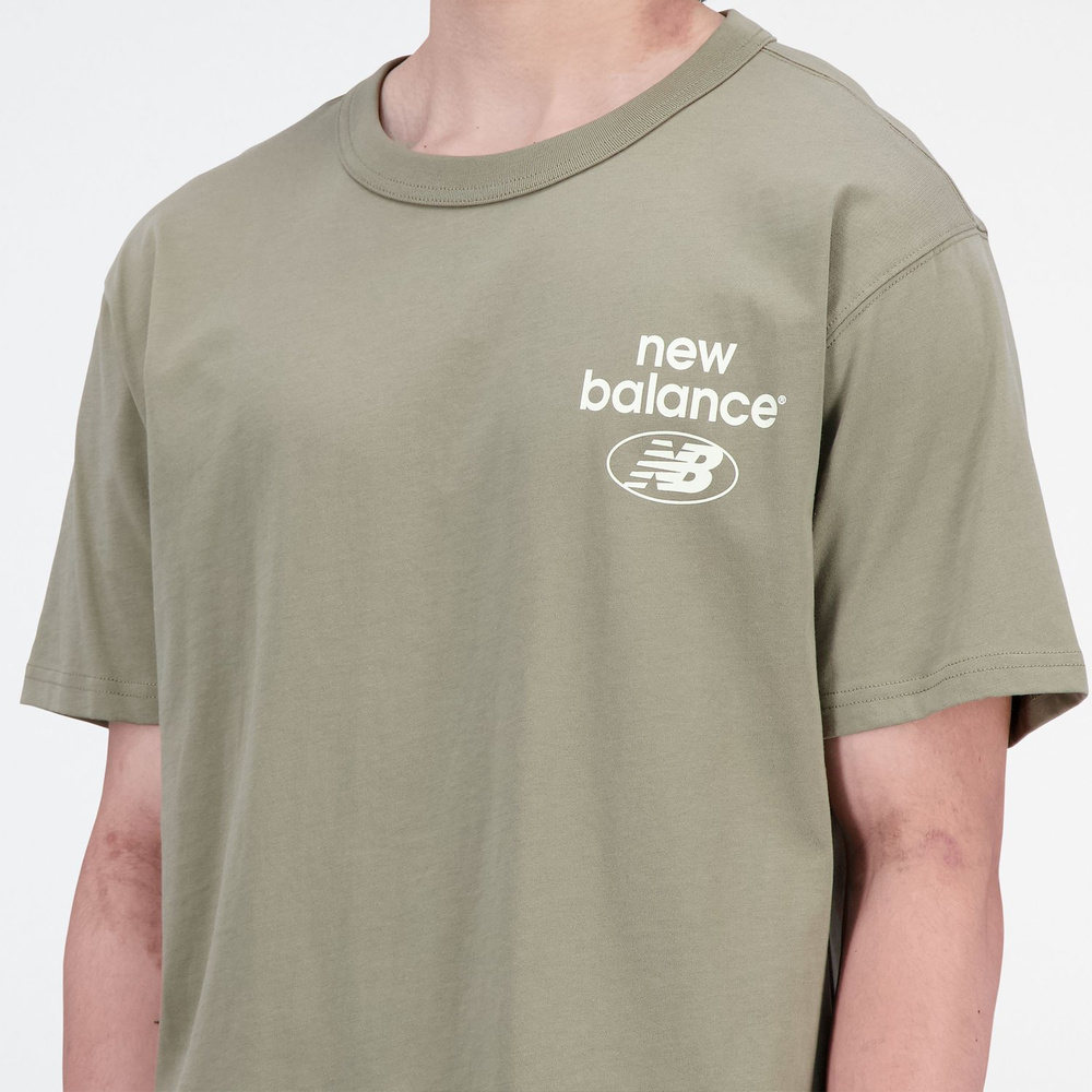 New Balance men's ESSENTIALS REIMAGINED COTT CGN MT31518CGN T-shirt