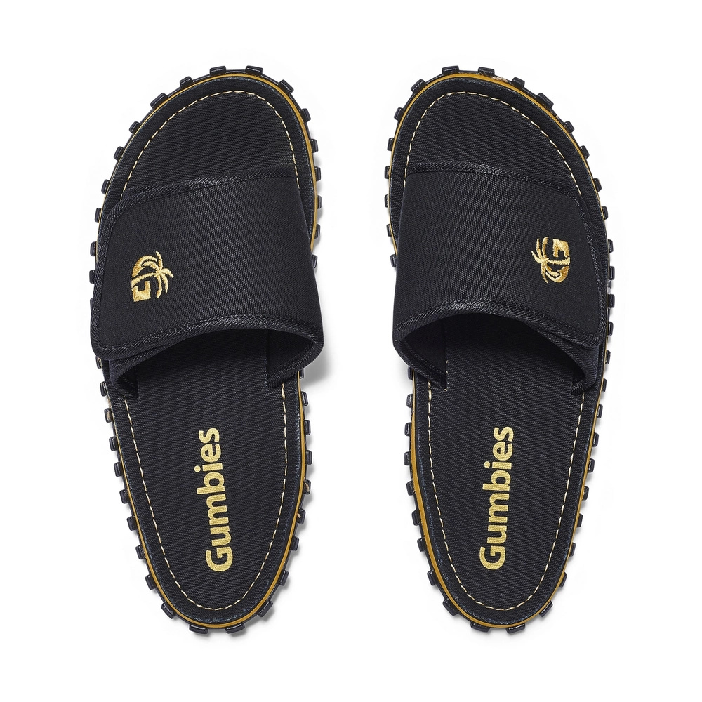 Gumbies unisex flip-flops STRIDER SLIDES BLACK