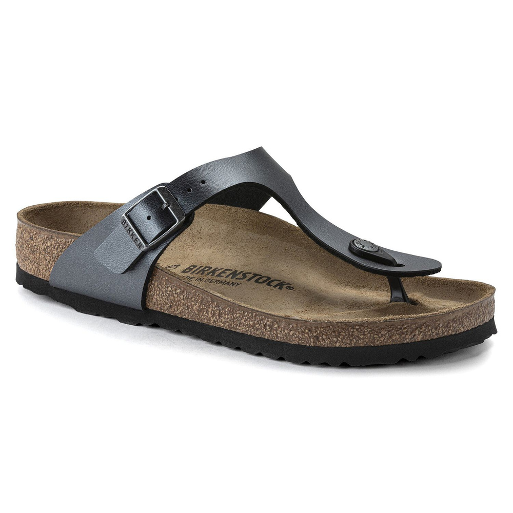 Birkenstock unisex flip flops GIZEH BS 1021428 METALLIC BLACK (standard width)