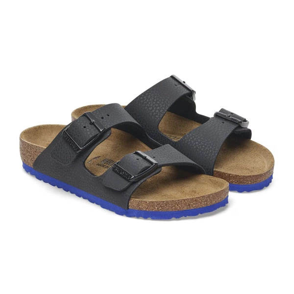 Birkenstock flip-flops ARIZONA KIDS BS 1029374 DESERT SOIL BLACK/ULTRA BLUE (standard width)