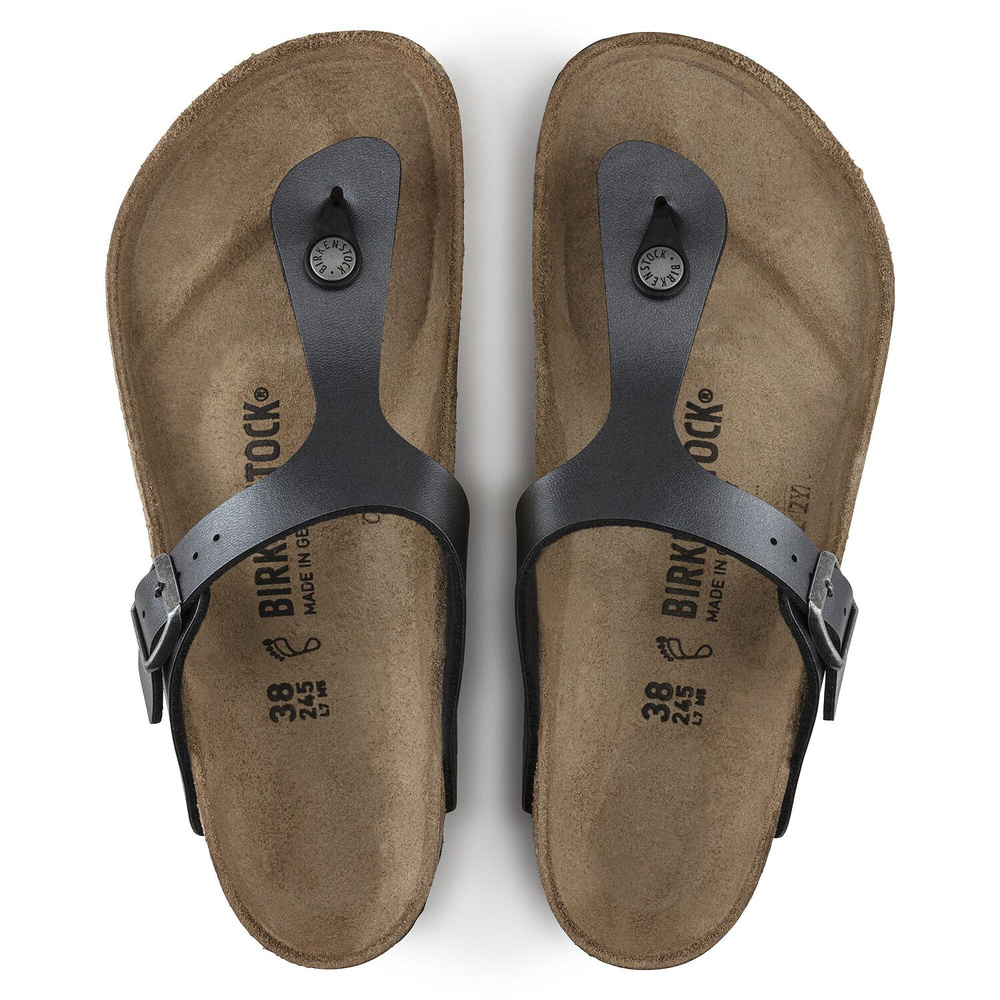 Birkenstock unisex flip flops GIZEH BS 1021428 METALLIC BLACK (standard width)