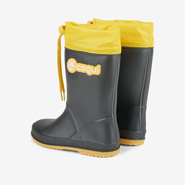 Coqui RAINY COLLAR Kinder-Gummistiefel 8509-100-2412 ANTRACIT/YELLOW