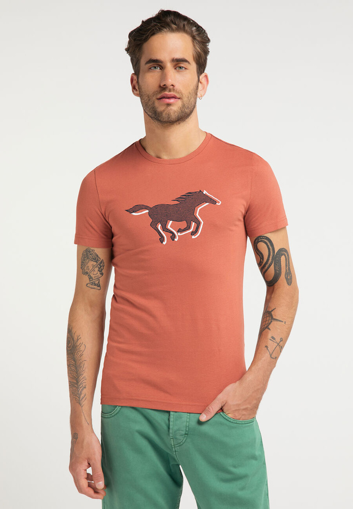 Mustang Herren Aaron C Print t-shirt 1009522 7103