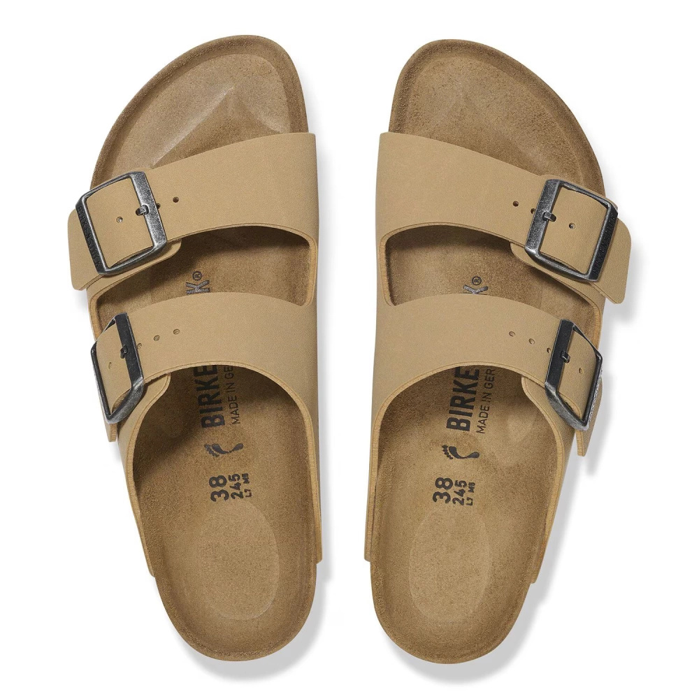 Birkenstock women's flip-flops Arizona BS 1029151 BNIRKIBUC LATTE CREAM (narrow width)