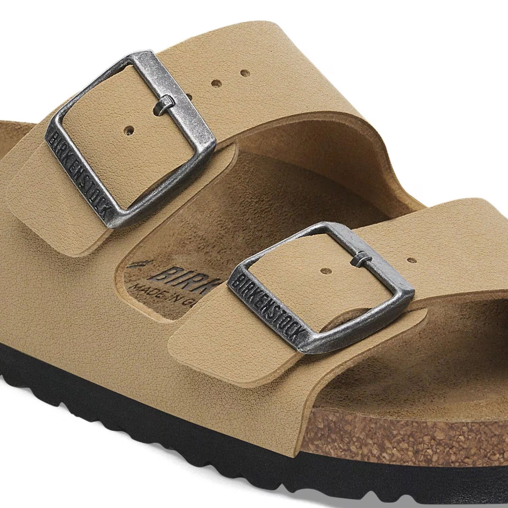 Birkenstock Damen Flip-Flops Arizona BS 1029151 BNIRKIBUC LATTE CREAM (schmale Weite)