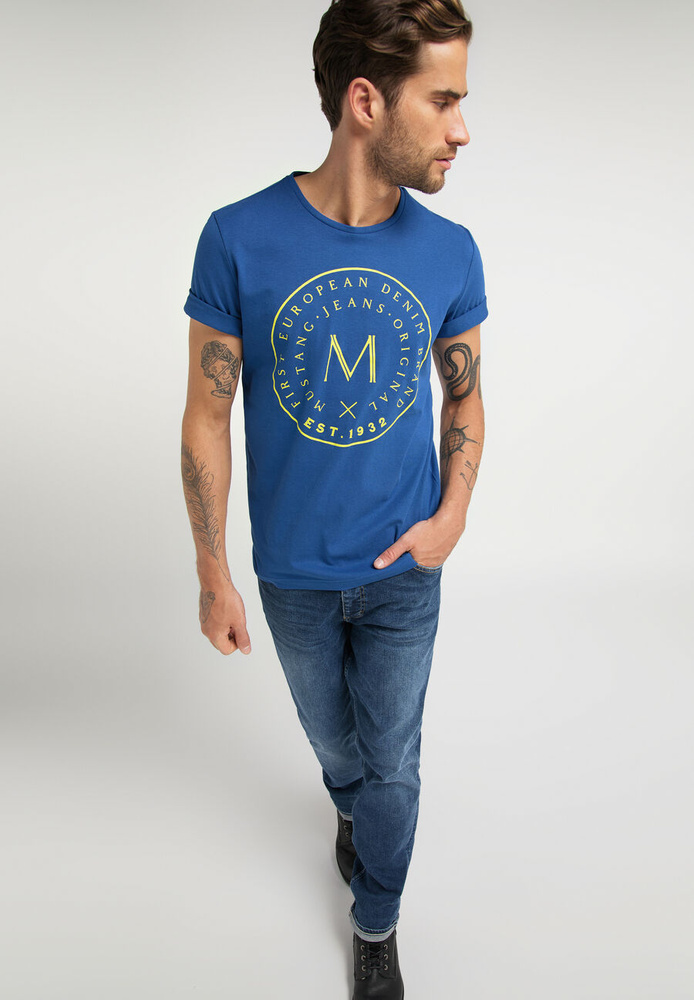 Mustang Herren Alex Print  t-shirt 1009020 5235