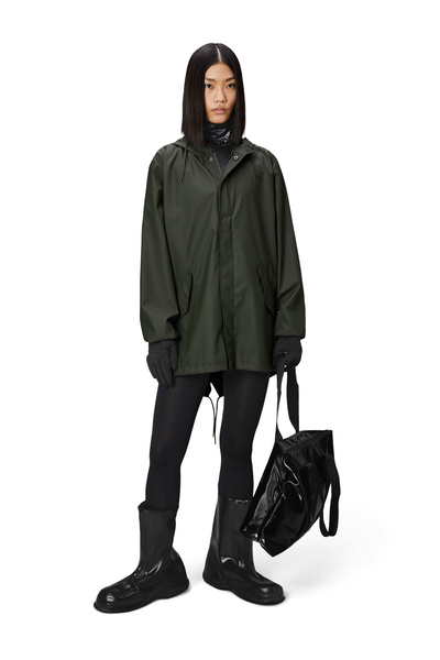 Rains płaszcz przeciwdeszczowy unisex FISHTAIL JACKET W3 18010 03 GREEN