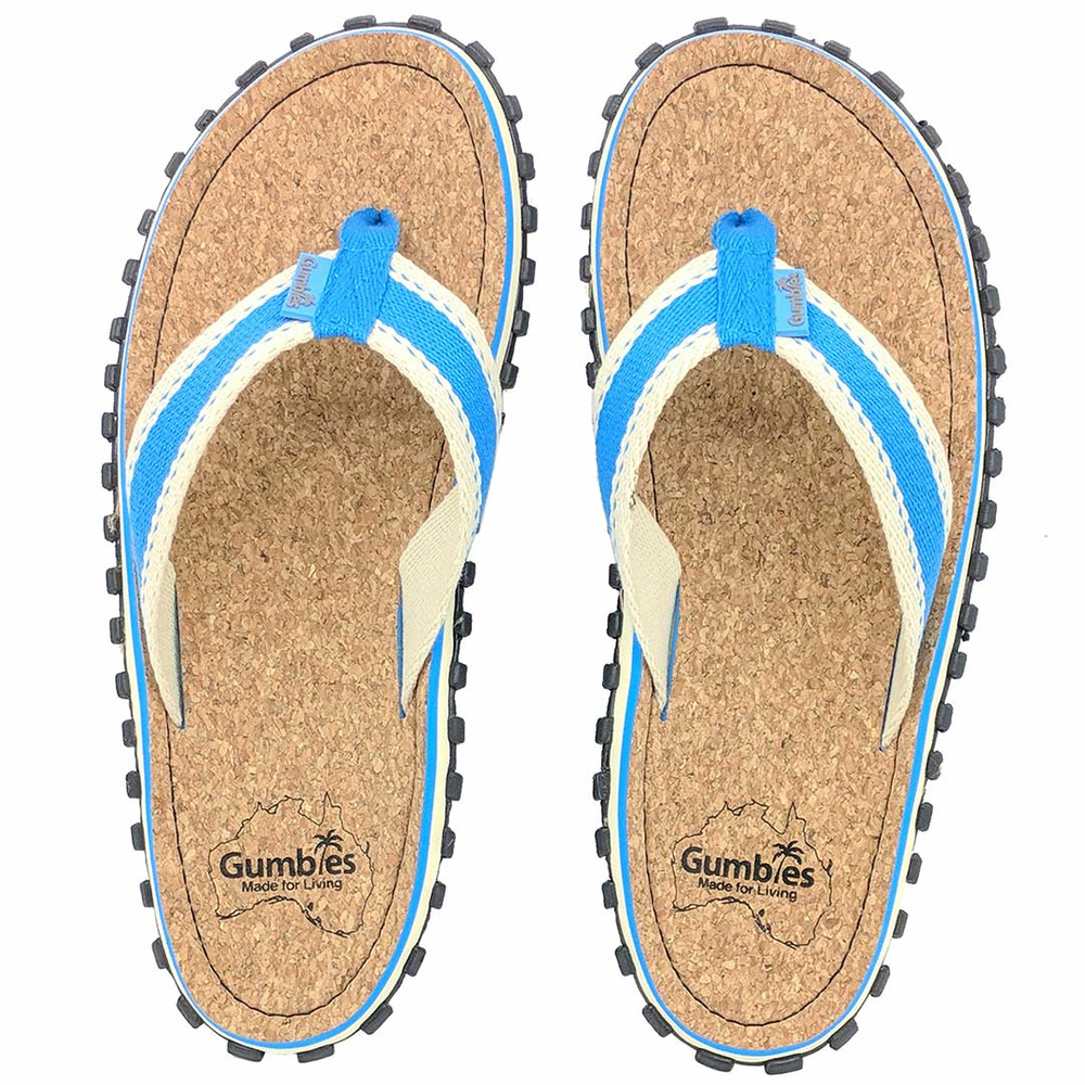 Gumbies - Damen CORKER Flips-Flop - Hellblau