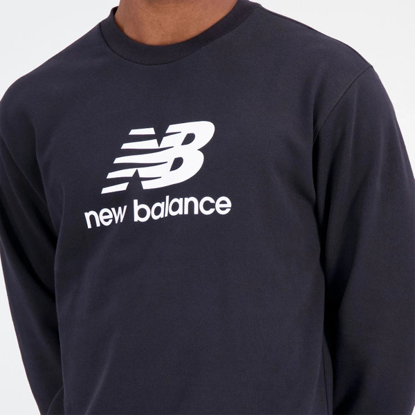 New Balance men's sweatshirt ESSENTIALS STACKED LOGO FRENC BK MT31538BK