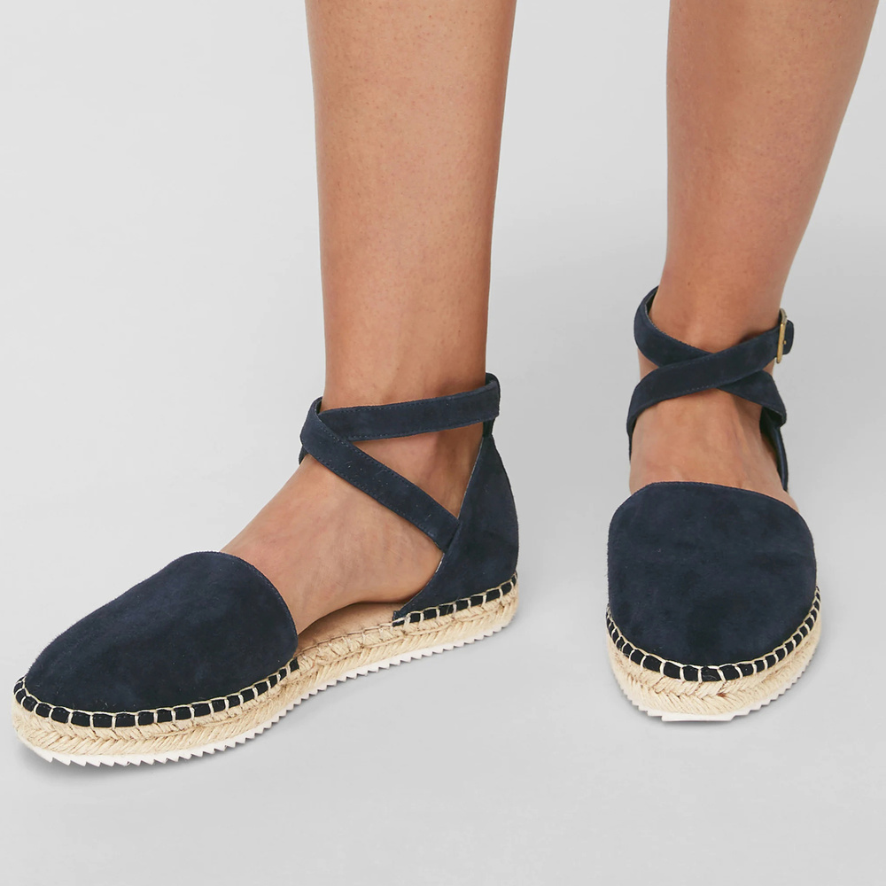 Marc O'Polo damskie Sandały w stylu espadryli NAVY 10415613801305 890