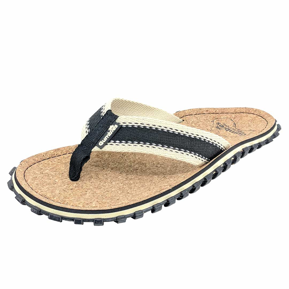 Gumbies - CORKER unisex flip flops - BLACK