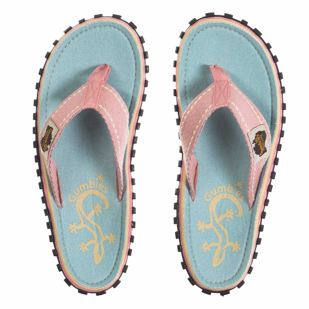 Gumbies - Damen ISLANDER CANVAS Flips-Flop - GECKO