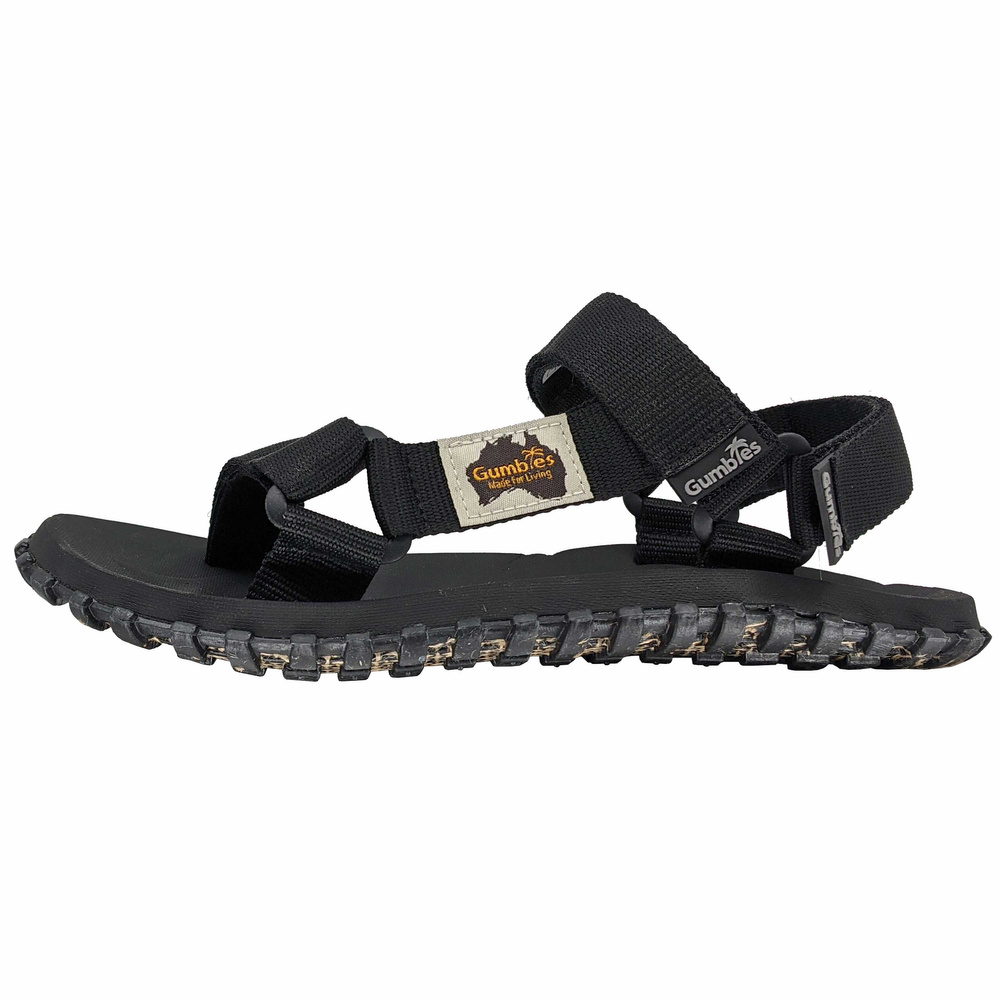 Gumbies unisex Scrambler Sandal - black