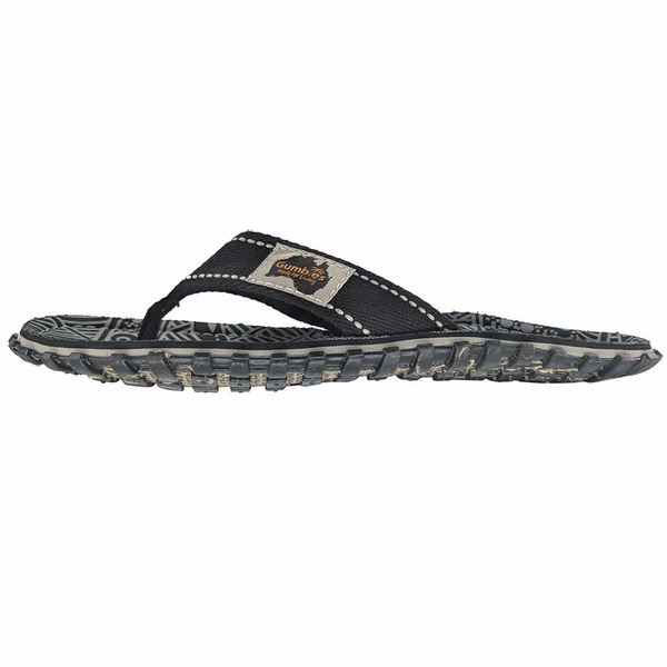 Gumbies - men's ISLANDER flip flops - BLACK SIGNATURE