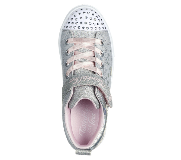 Skechers dziecięce buty świecące LED HEATHER CHARM 314787L GYSL