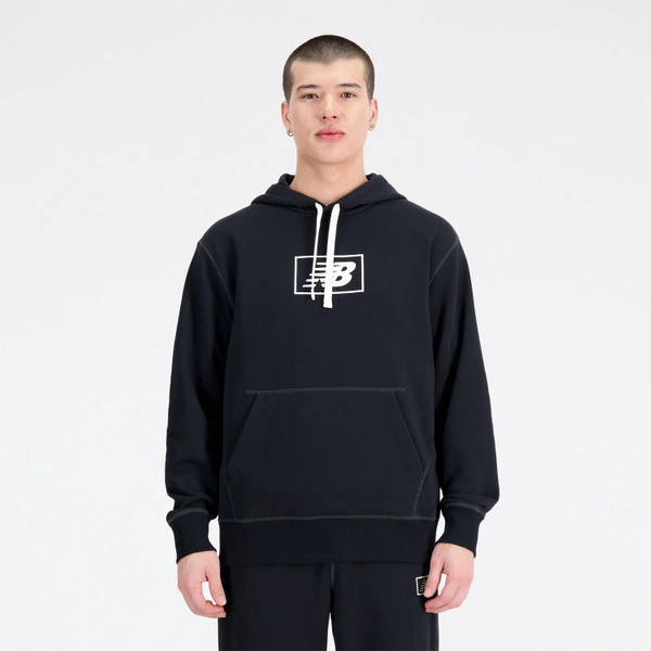 New Balance męska bluza z kapturem NB ESSENTIALS HOODIE BK MT33508BK