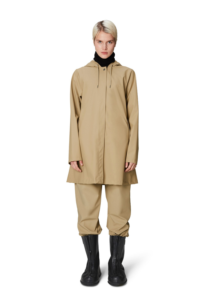 Rains women's raincoat A-LINE W JACKET W3 18050 24 SAND