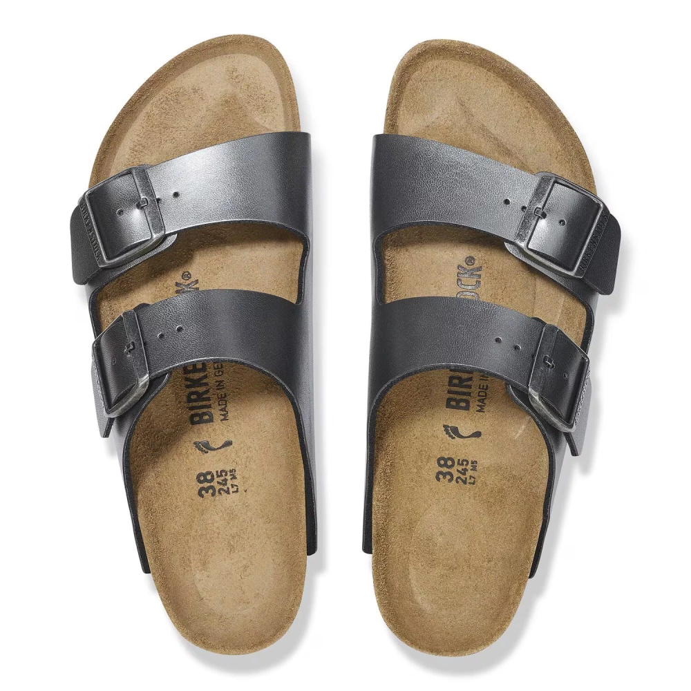 Birkenstock sandały unisex Arizona BS 1029224 METALLIC BLACK (szerokość wąska)