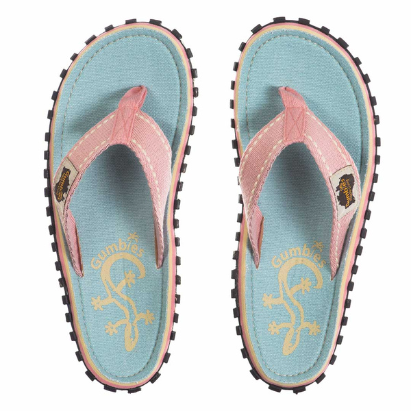 Gumbies - women's ISLANDER CANVAS flip flops - GECKO