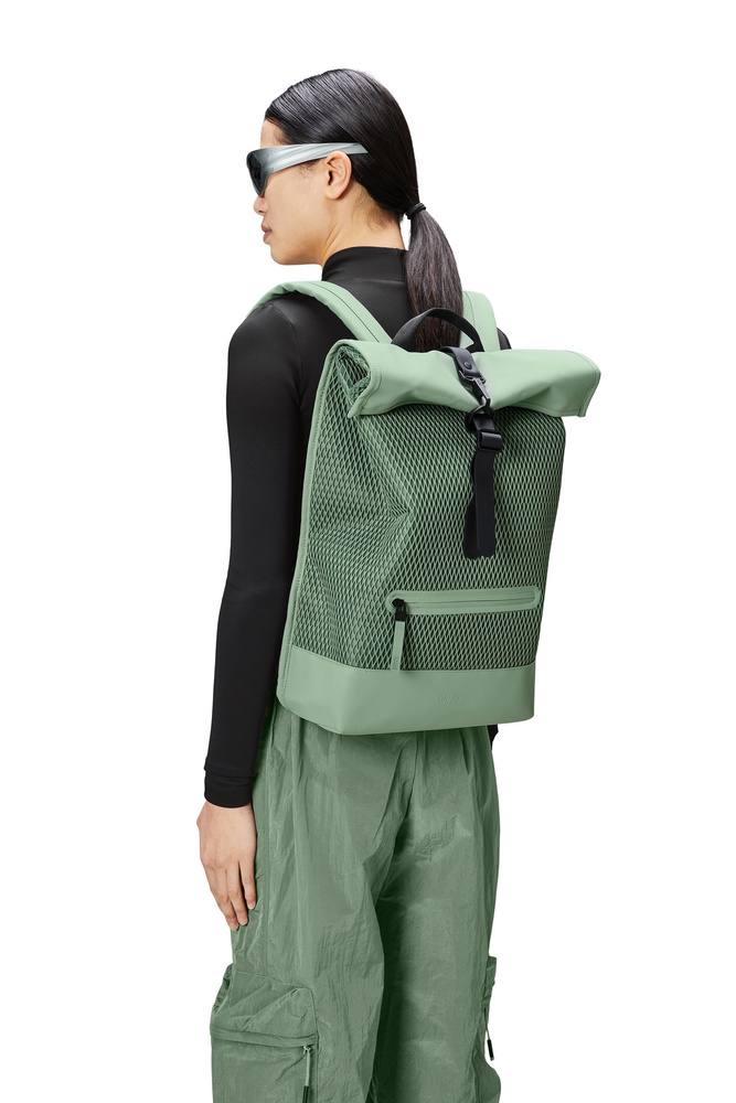 Rains Rucksack 48x32x11 cm ROLLTOP RUCKSACK MESH W3 13340 06 HAZE