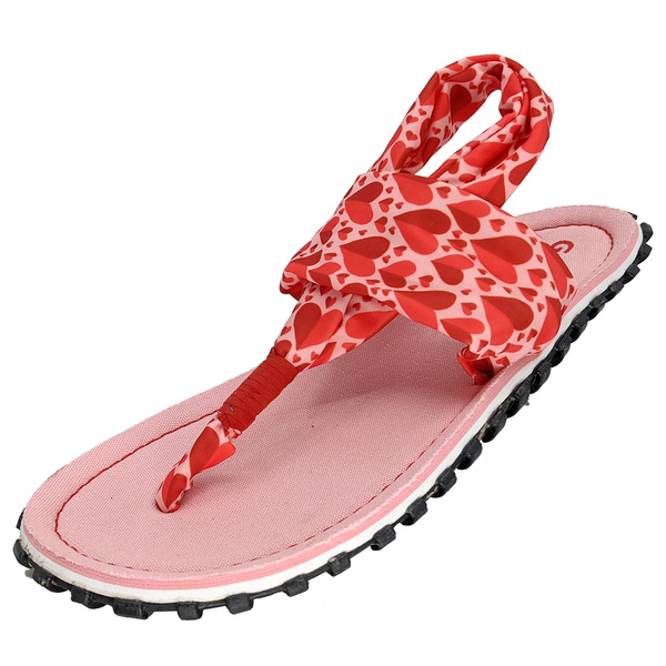 Gumbies - women's Slingback flip flops - Love Hearts