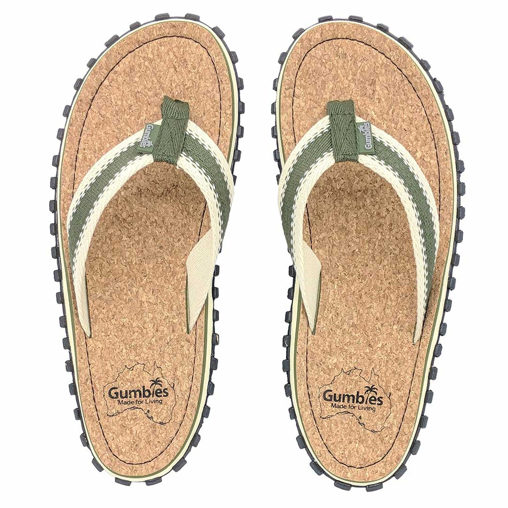 Gumbies - unisex japonki CORKER - KHAKI