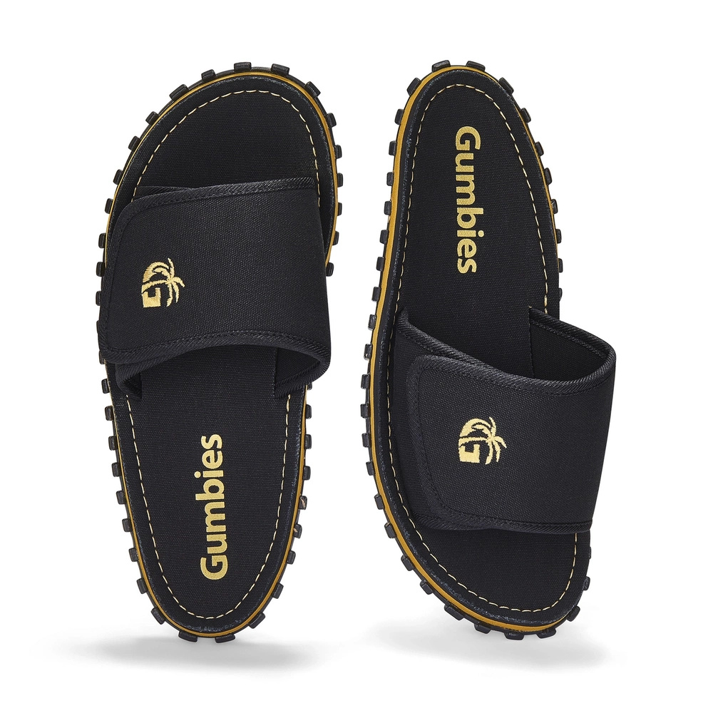 Gumbies unisex flip-flops STRIDER SLIDES BLACK