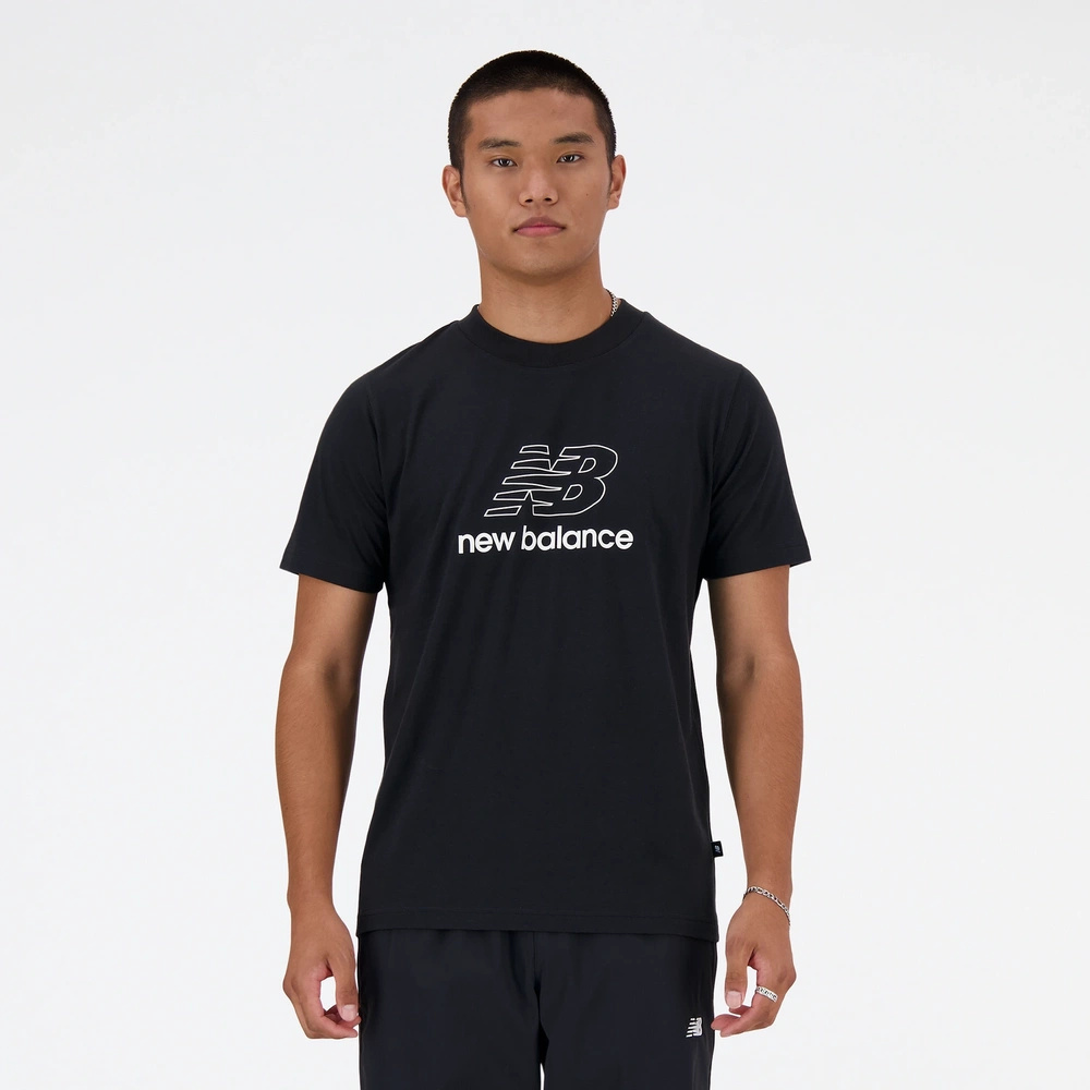 New Balance męska koszulka t-shirt S/S GRAPHIC V FLYING NB BR BK MT41906BK