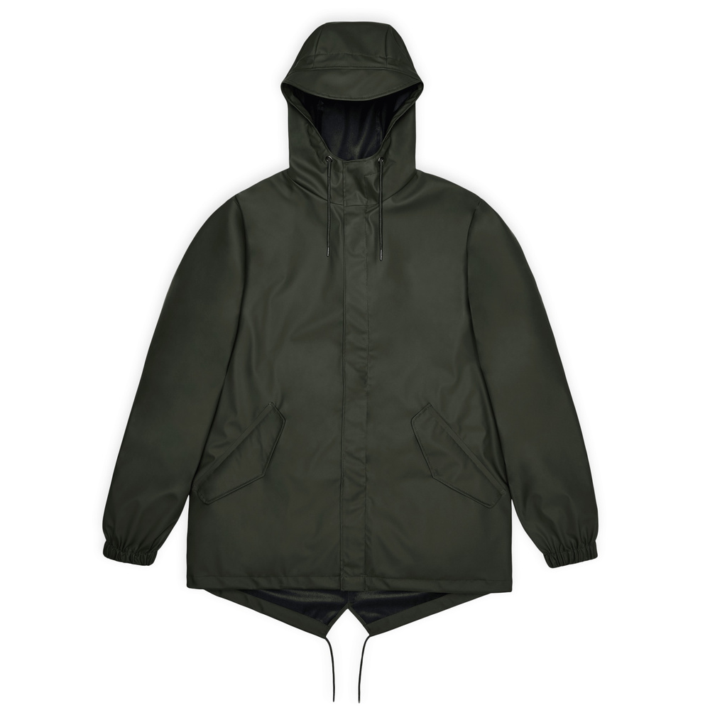 Rains płaszcz przeciwdeszczowy unisex FISHTAIL JACKET W3 18010 03 GREEN