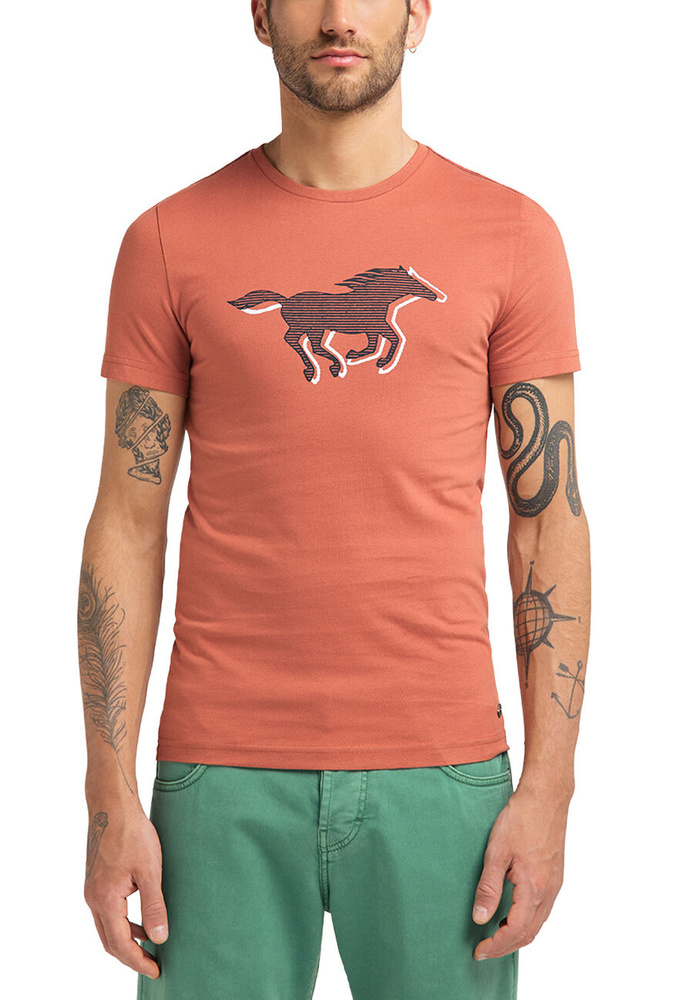 Mustang Herren Aaron C Print t-shirt 1009522 7103