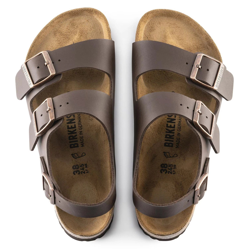 Birkenstock men's Milano BS 0034701 DARK BROWN sandals (standard width)