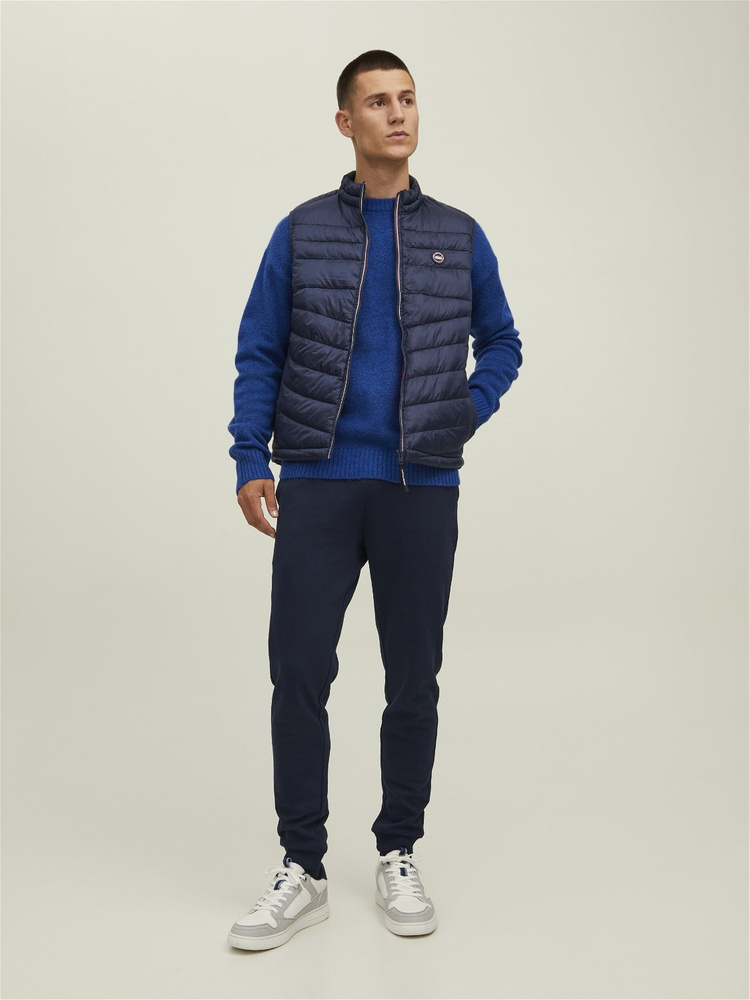 Jack & Jones puchowy bezrękawnik JJHERO BODYWARMER COLLAR 12211790 NAVY BLAZER/CONTRAST