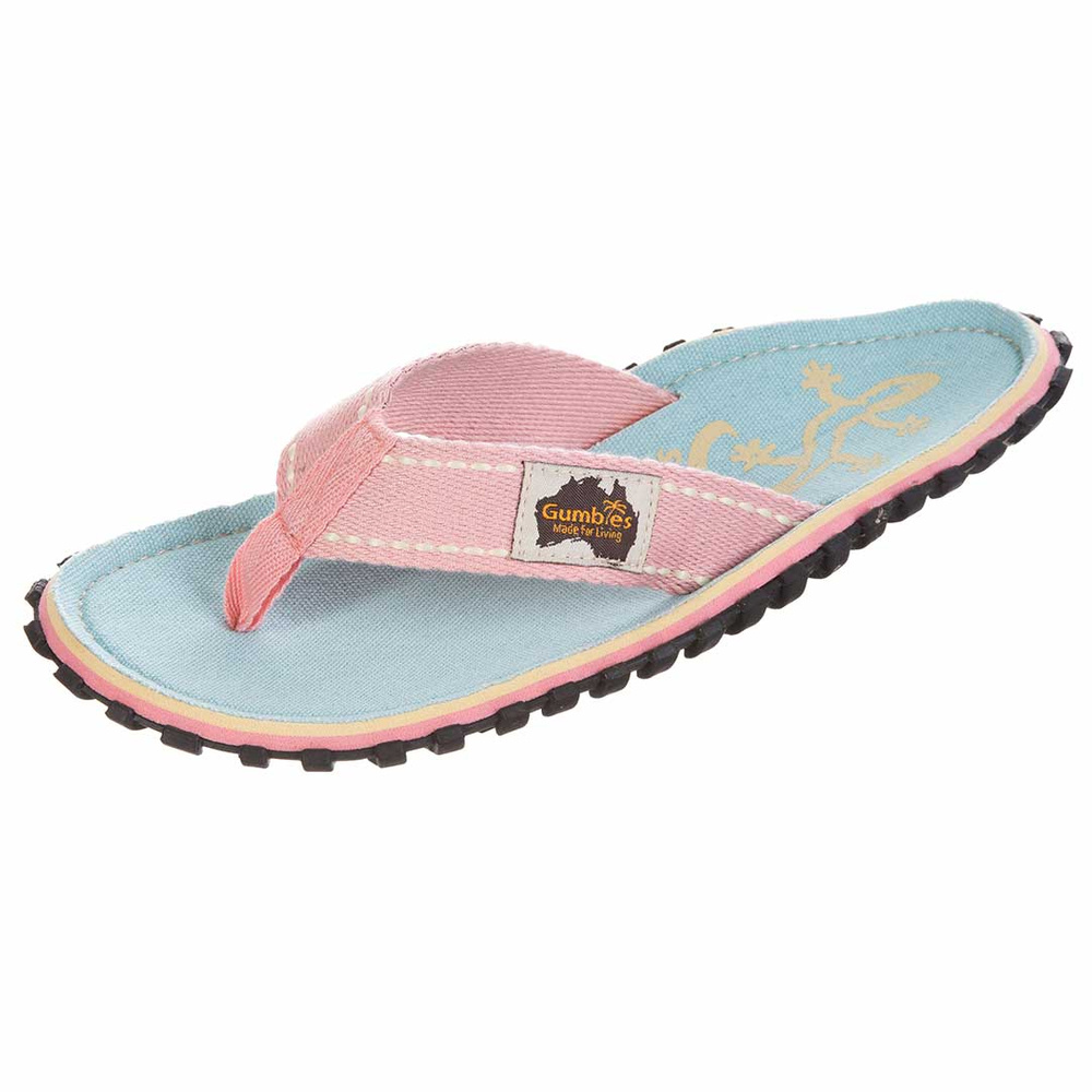 Gumbies - women's ISLANDER CANVAS flip flops - GECKO