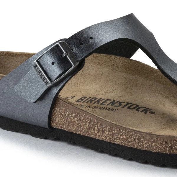 Birkenstock unisex flip flops GIZEH BS 1021428 METALLIC BLACK (standard width)