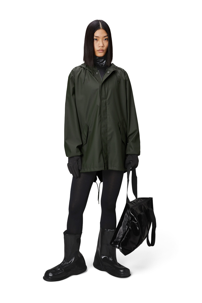 Rains unisex raincoat FISHTAIL JACKET W3 18010 03 GREEN