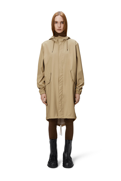 Rains płaszcz przeciwdeszczowy unisex FISHTAIL PARKA W3 18140 24 SAND